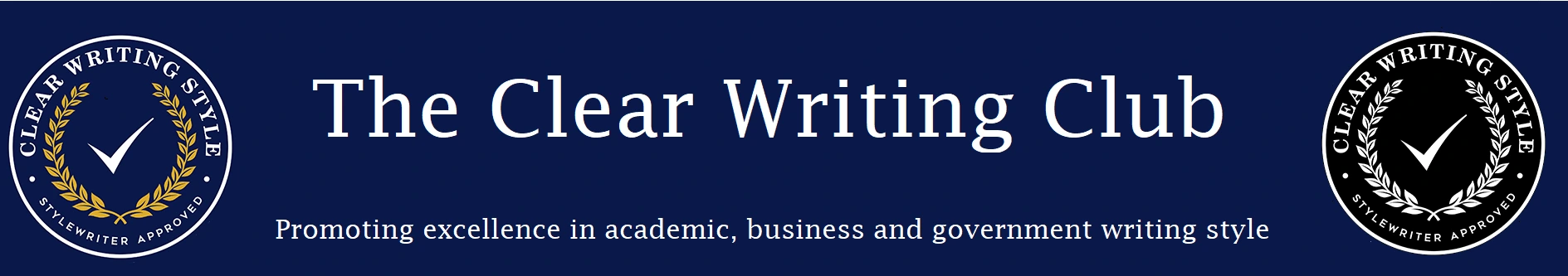 Clear Writing Club Style header